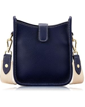 Gigi New York Ellie Pebble Leather Mini Crossbody Handbag - Blue