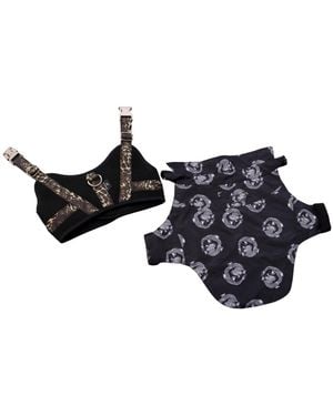 Natori Black Camp Shirt & Harness Set - Brown