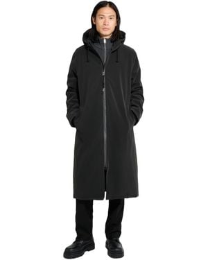 Stutterheim Stockholm Long Matte Winter Coat - Black