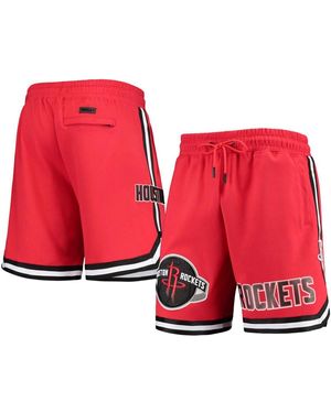 Pro Standard Houston Rockets Chenille Shorts - Red