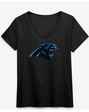 LOGO ATHLETIC Carolina Panthers V-neck Jersey T-shirt - Black