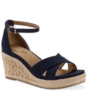 Style & Co. . Theaa X-band Wedge Espadrilles Sandals - Blue