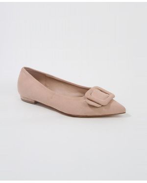 BERNESS Rhianna Pointed Skimmer Flat - White
