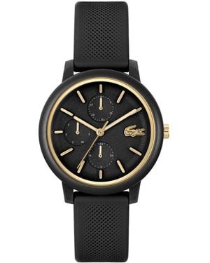 Lacoste L.12.12 Multi Silicone Strap Watch 38mm - Black