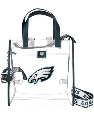 Loungefly Philadelphia Eagles Clear Convertible Backpack Tote Bag - Blue