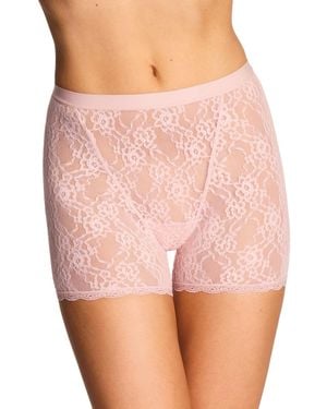 B.tempt'd ' By Wacoal Floral Lace Full Coverage Shorty Panties - Pink