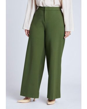 Eloquii Tall The Ultimate Stretch Wide Leg Pant - Green