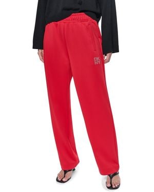 DKNY Stack Logo Tapered Pull-on Knit Pant