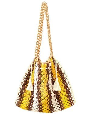 BrunnaCo Colette Sauvage Macrame Bag - Metallic