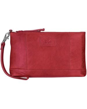 Mancini Casablanca Collection Rfid Secure Ladies Wristlet - Red