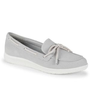 BareTraps Venia Flat Boat Shoes - Gray