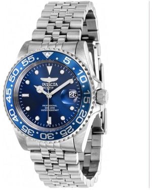 INVICTA WATCH Pro Diver Quartz 3 Hand Dial Stainless Steel Bracelet Watch - Blue