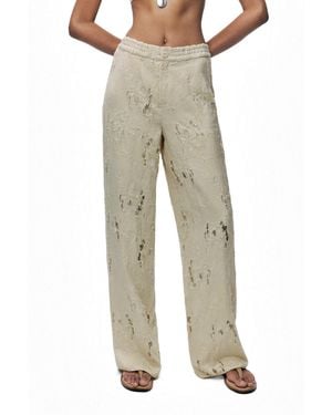 Nocturne Jacquard Wide-leg Pants - Natural