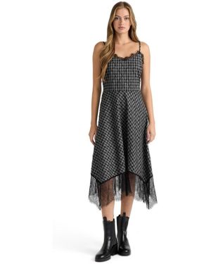 NVLT Plaid Dress - Black