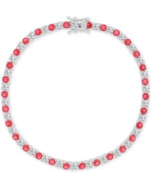 Macy's Round-cut Cubic Zirconia Bracelet - Red