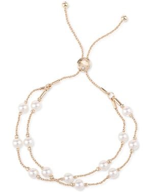 Charter Club Imitation Pearl Double-row Slider Bracelet - White