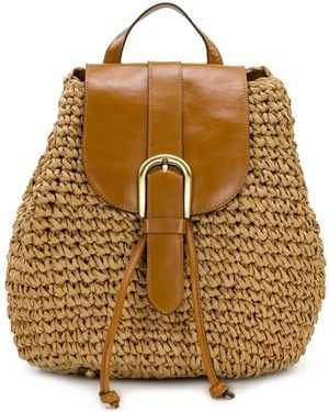 Patricia Nash Berenice Straw Small Backpack - Metallic
