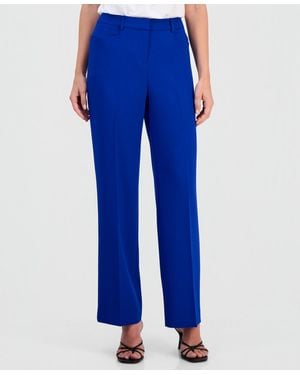 Tahari Mid Rise Flare Pants - Blue