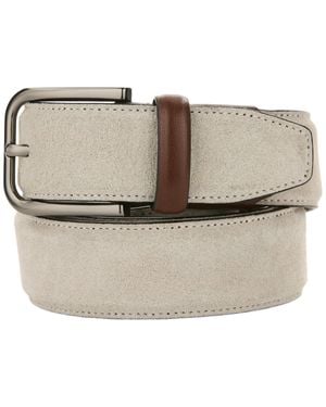 Perry Ellis Summer Suede Leather Belt - Natural