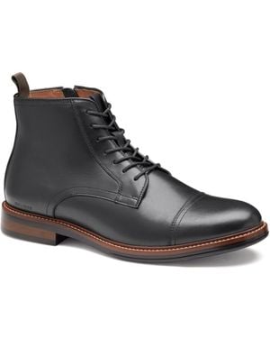 Johnston & Murphy Durham Cap Toe Boots - Black