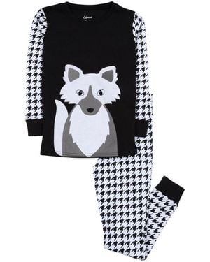 Leveret Toddler Matching Family Two-piece Cotton Long Sleeve Shirt And Pants Pajama Set - Black