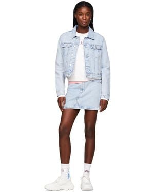 Tommy Hilfiger Izzie Slim-fit Distressed Denim Jacket - Blue