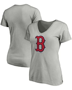 LOGO ATHLETIC Boston Red Sox V-neck T-shirt - Gray