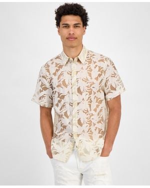 Guess Regular-fit Devore Floral Shirt - White