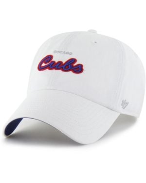 '47 Chicago Cubs Trendy Script Clean Up Adjustable Hat - White