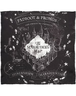 Harry Potter Marauder's Map Pocket Square - Black