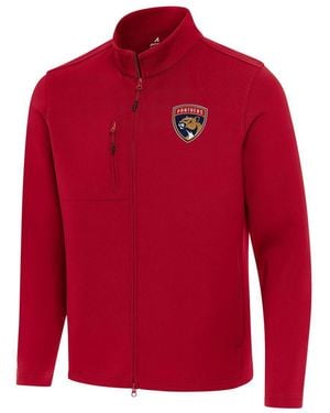 Antigua Florida Panthers Objection Double-peached Full-zip Jacket - Red