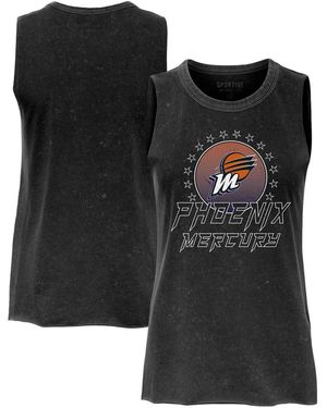Sportiqe Phoenix Mercury Rock Roll Collection Turner Mineral Wash Tank Top - Black