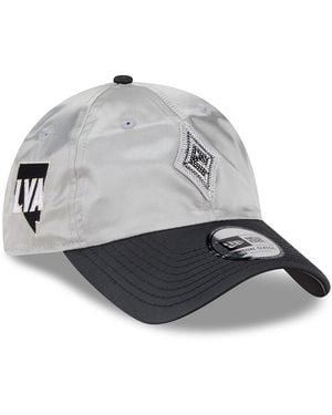 KTZ And Silver/black Las Vegas Aces 2026 Wnba Draft Satin Crystals Casual Classic Adjustable Hat - Gray