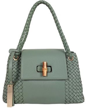 Lodis Sondra Woven Small Satchel Bag - Green