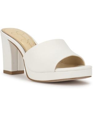 Jessica Simpson Elyzza Block Heel Dress Sandals - White