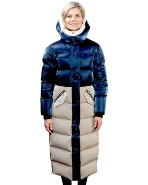 Woodpecker Bird Of Paradise Quilted Coat - Blue