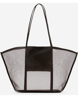 Mango Semi-transparent Shopper Bag - Black