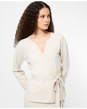 French Connection Marley Knit Wrap Cardigan Sweater - White