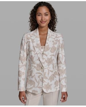 KARL LAGERFELD Notch Lapel Jacket - Gray