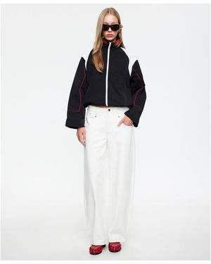 Lioness Shoreline Windbreaker High Neck Jacket - White