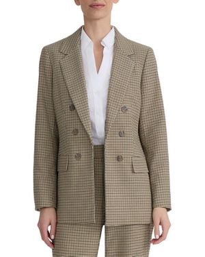 Jones New York Mini-houndstooth Faux Double-breasted Jacket - Brown