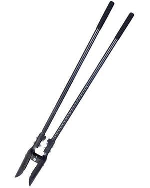 SUGIFT 57.5 Inch Post Hole digger Heavy Duty Carbon Steel Handle Clamping - Black