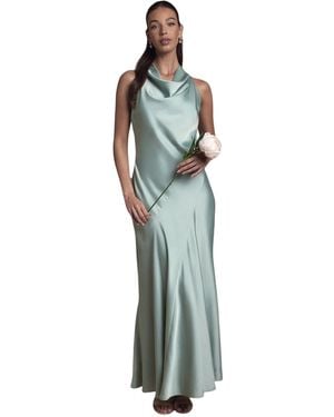 Oasis Satin Maxi Bridesmaid Dress - Green