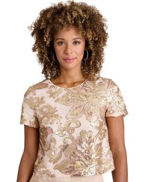Muse Crew Neck Short-sleeve Top - Brown