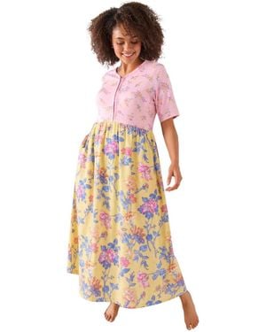 Only Neccessities Mixed Print Knit Lounger - Pink