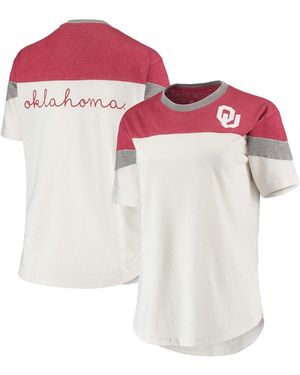 Pressbox Oklahoma Sooners Blossom Colorblocked T-shirt - Pink