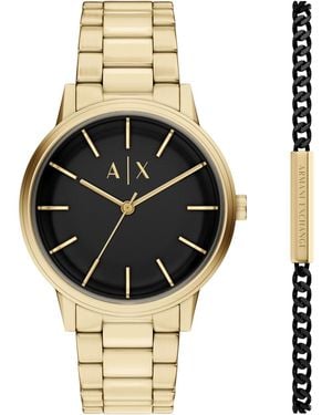 ARMANI EXCHANGE Rmni Exchnge N Qurtz Stinless Steel Wtch 42mm - Metallic