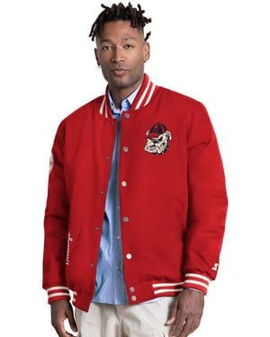 Starter Georgia Bulldogs Spectator Varsity Full Snap Jacket - Red