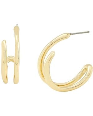 Robert Lee Morris Fluid Bypass Small Hoop Earrings - Metallic