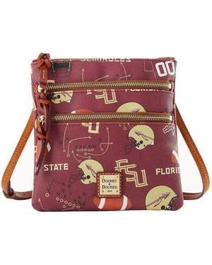 Dooney & Bourke Florida State Seminoles Football Halftime Triple Zip Crossbody Bag - Red